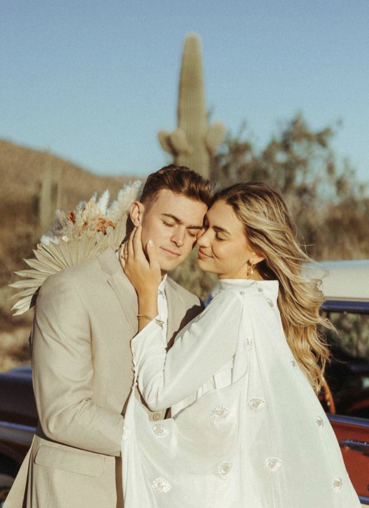 Vintage Car Desert Elopement